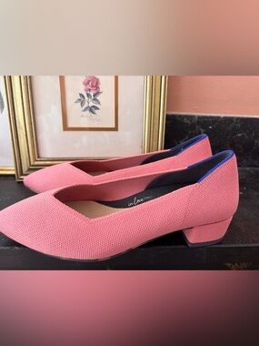 Rothy's Pink V-Cut Low Heel Flats
